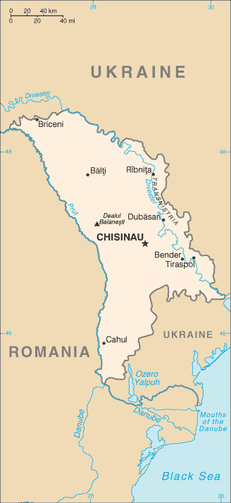Политическая карта Молдавии. Молдова – политическая карта